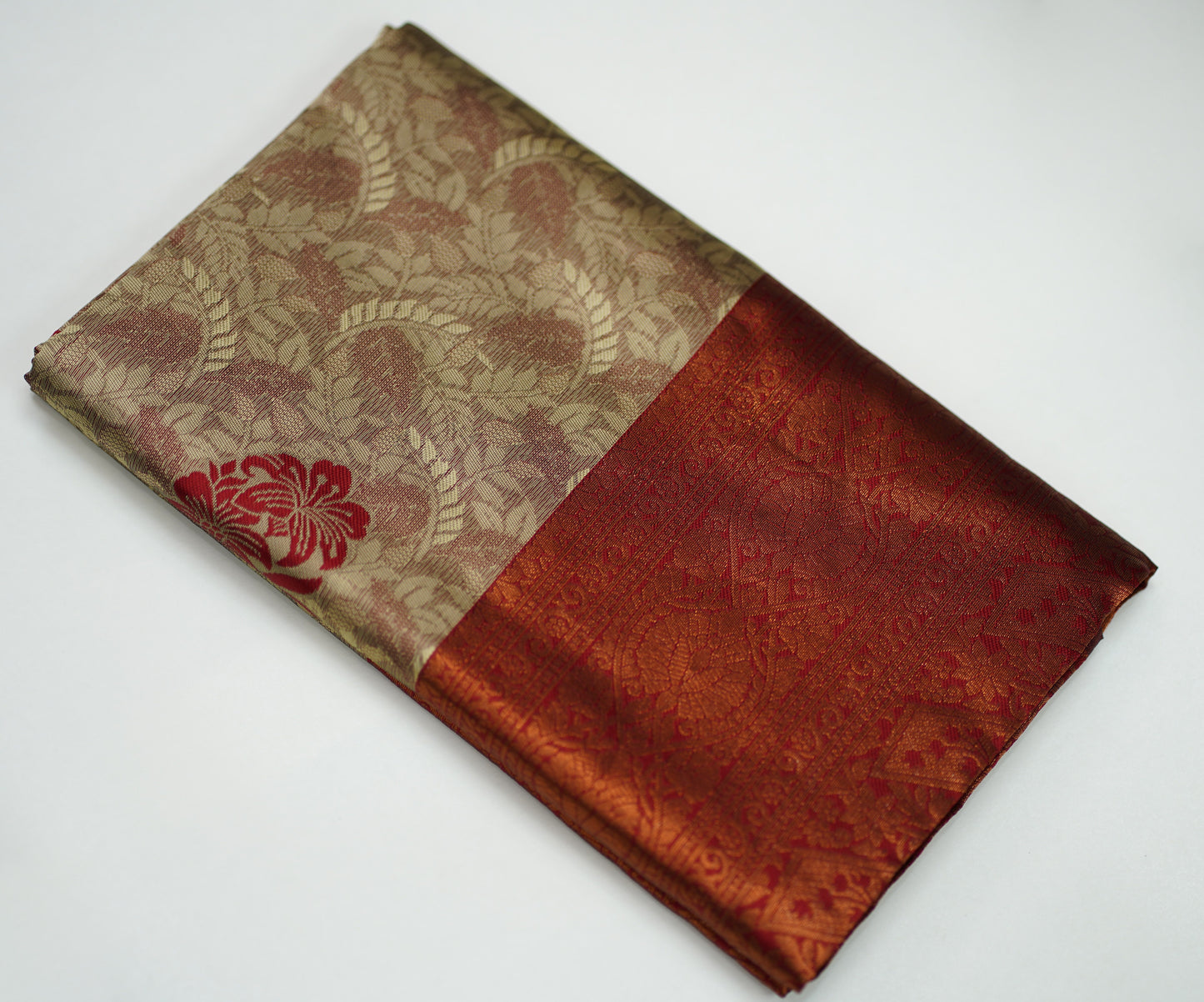 Sand & Persian Plum Saree