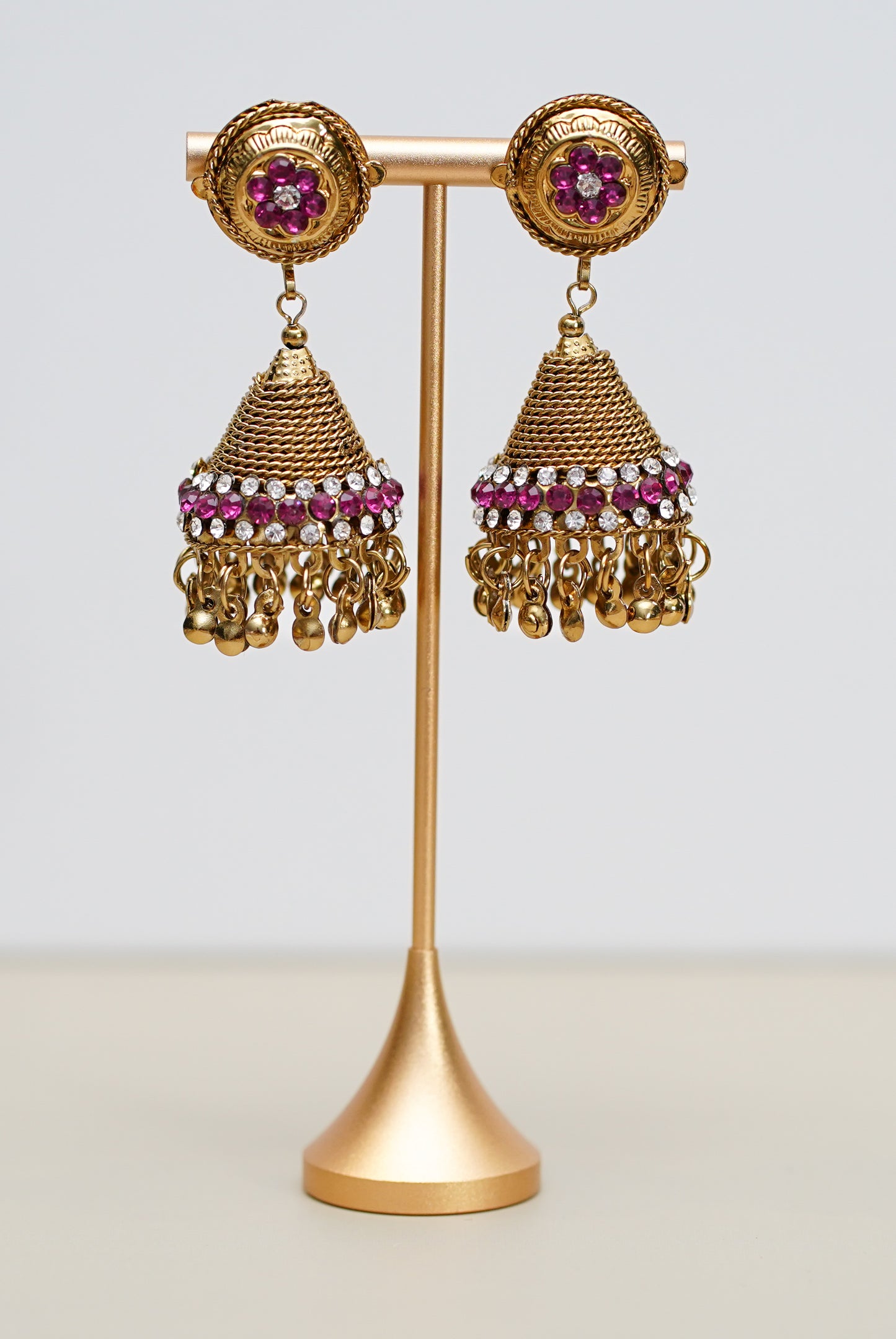 Gold with Purple & Silver Stone Jimikki