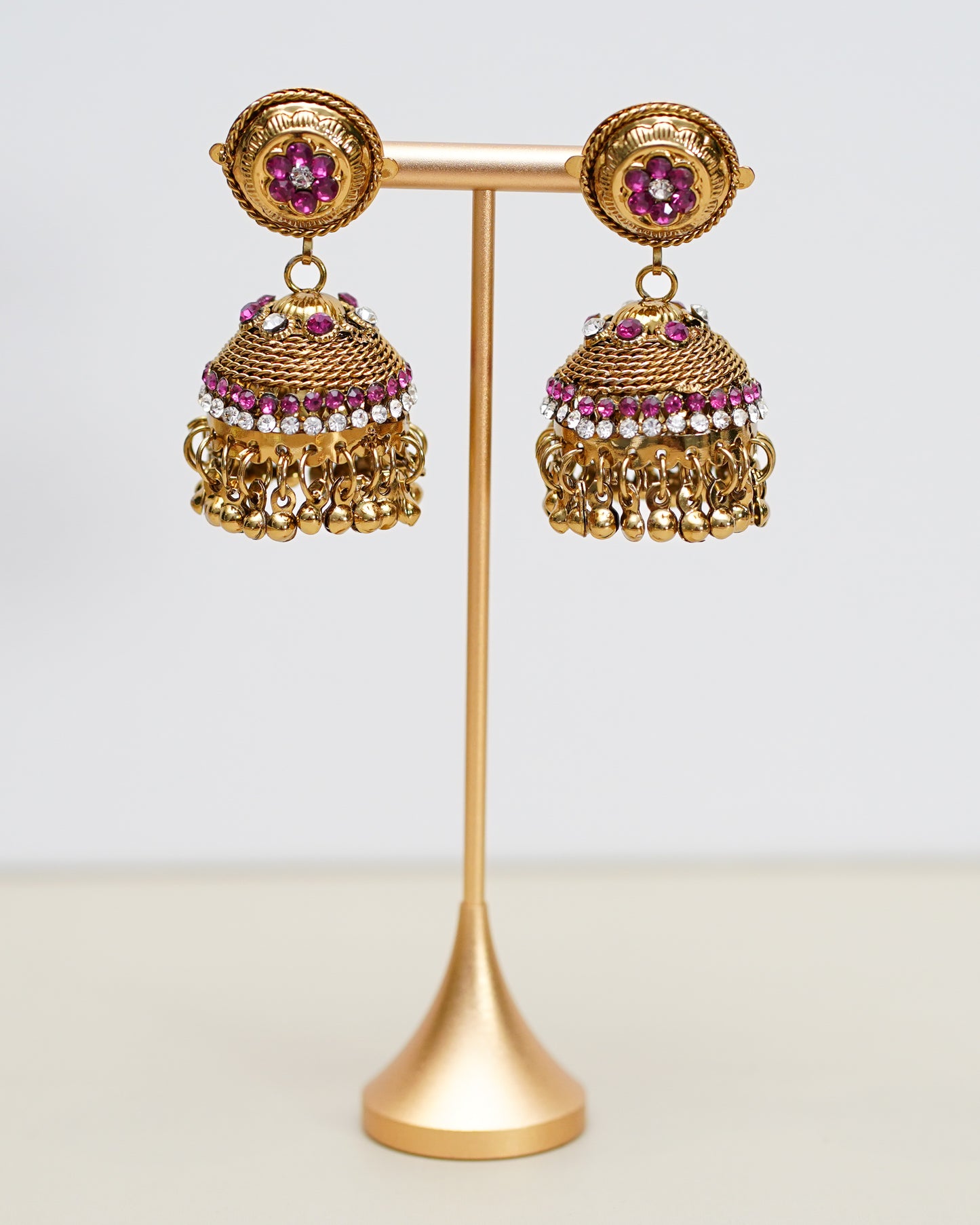 Gold with Purple & Silver Stone Jimikki