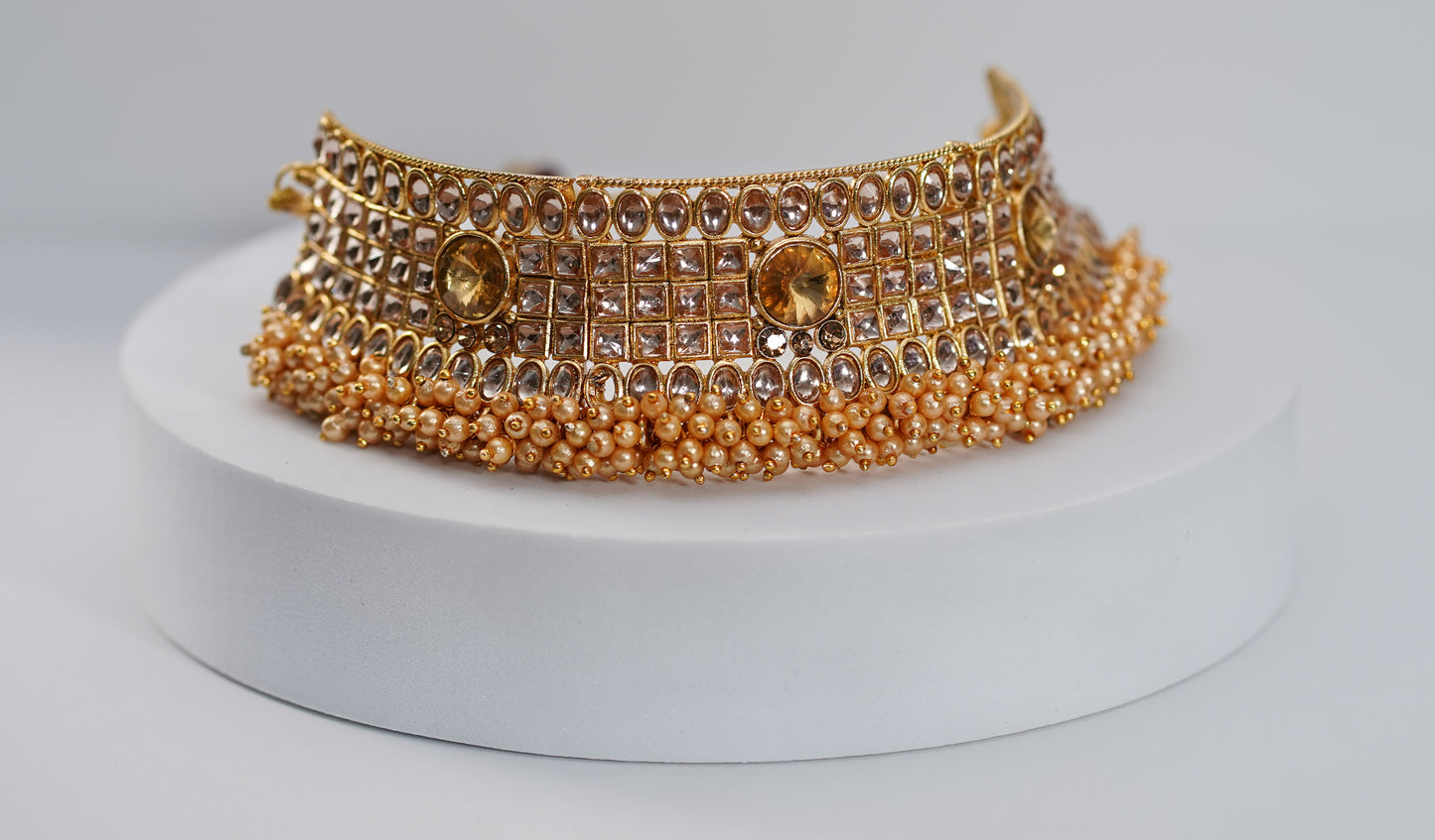 Gold & Peach Choker Set