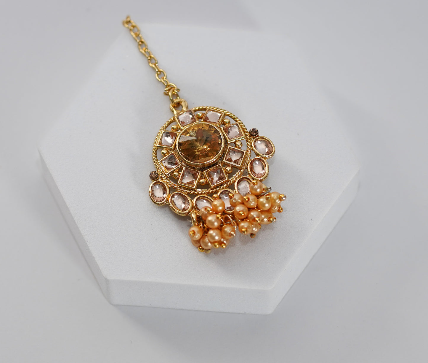 Gold & Peach Choker Set