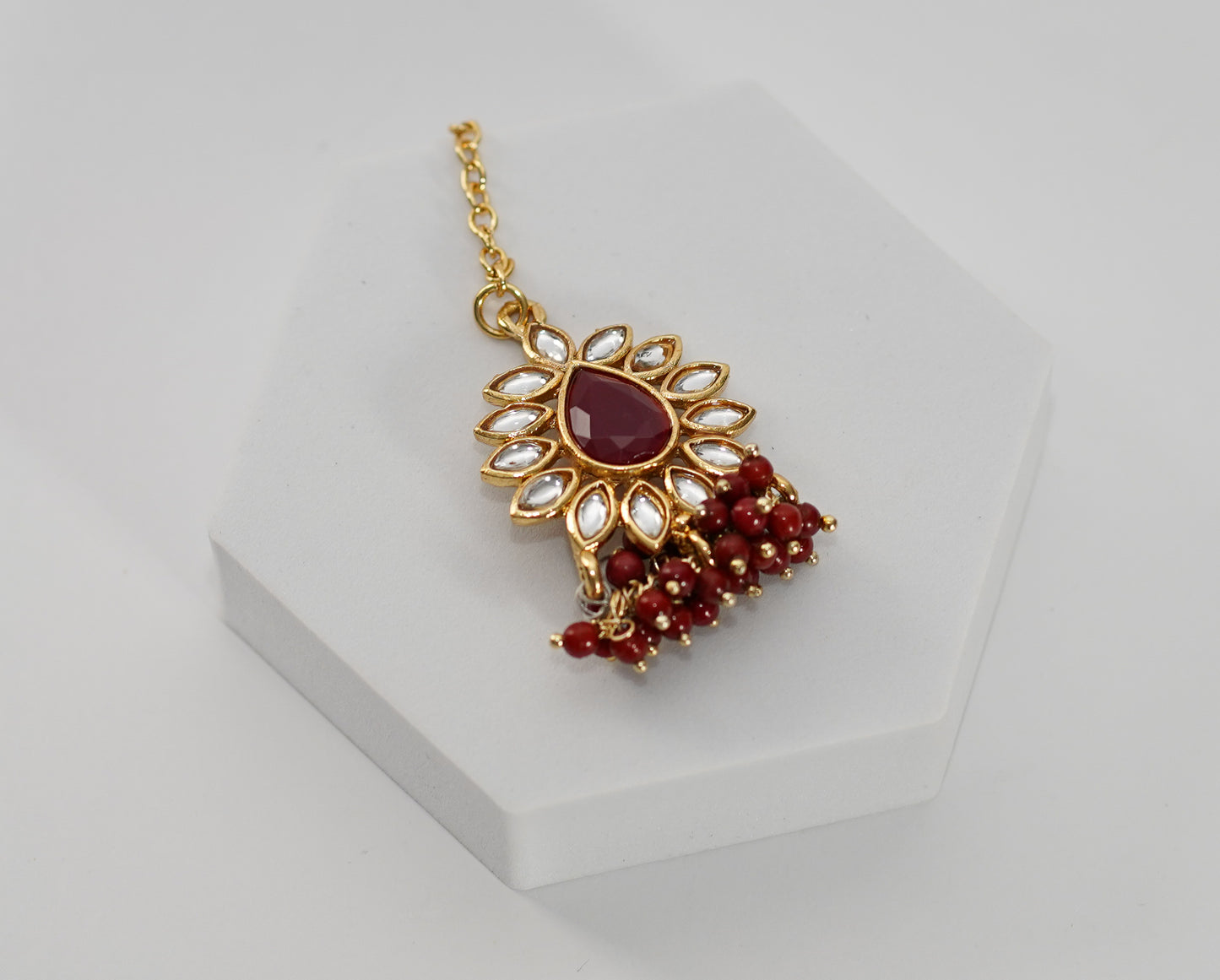 Gold & Wine Choker Set