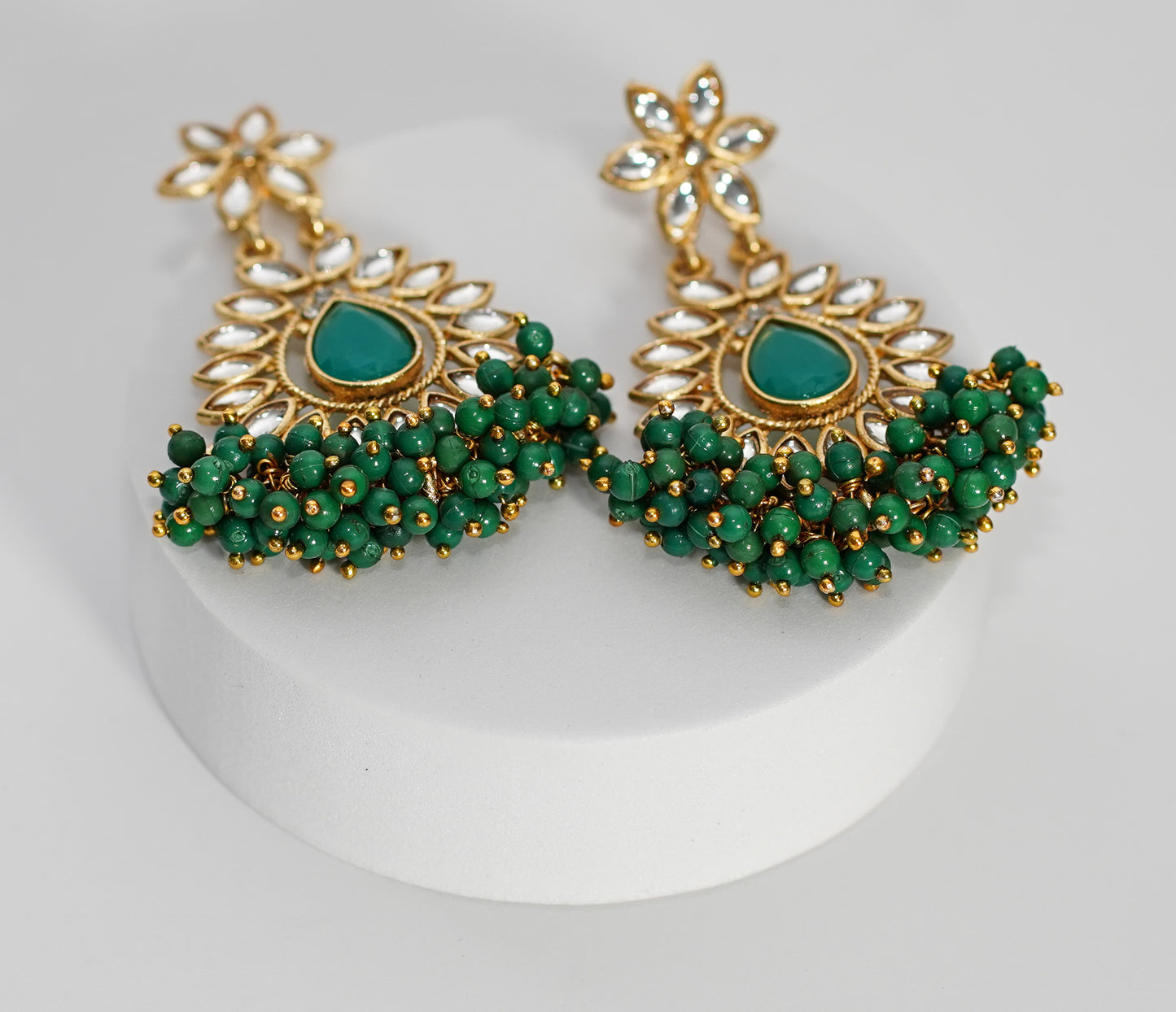 Gold & Myrtle Green Choker Set