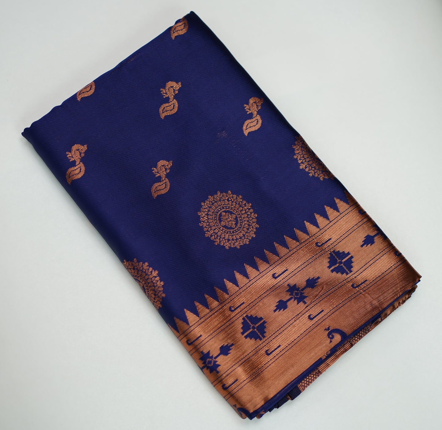 Dark Midnight Blue Saree