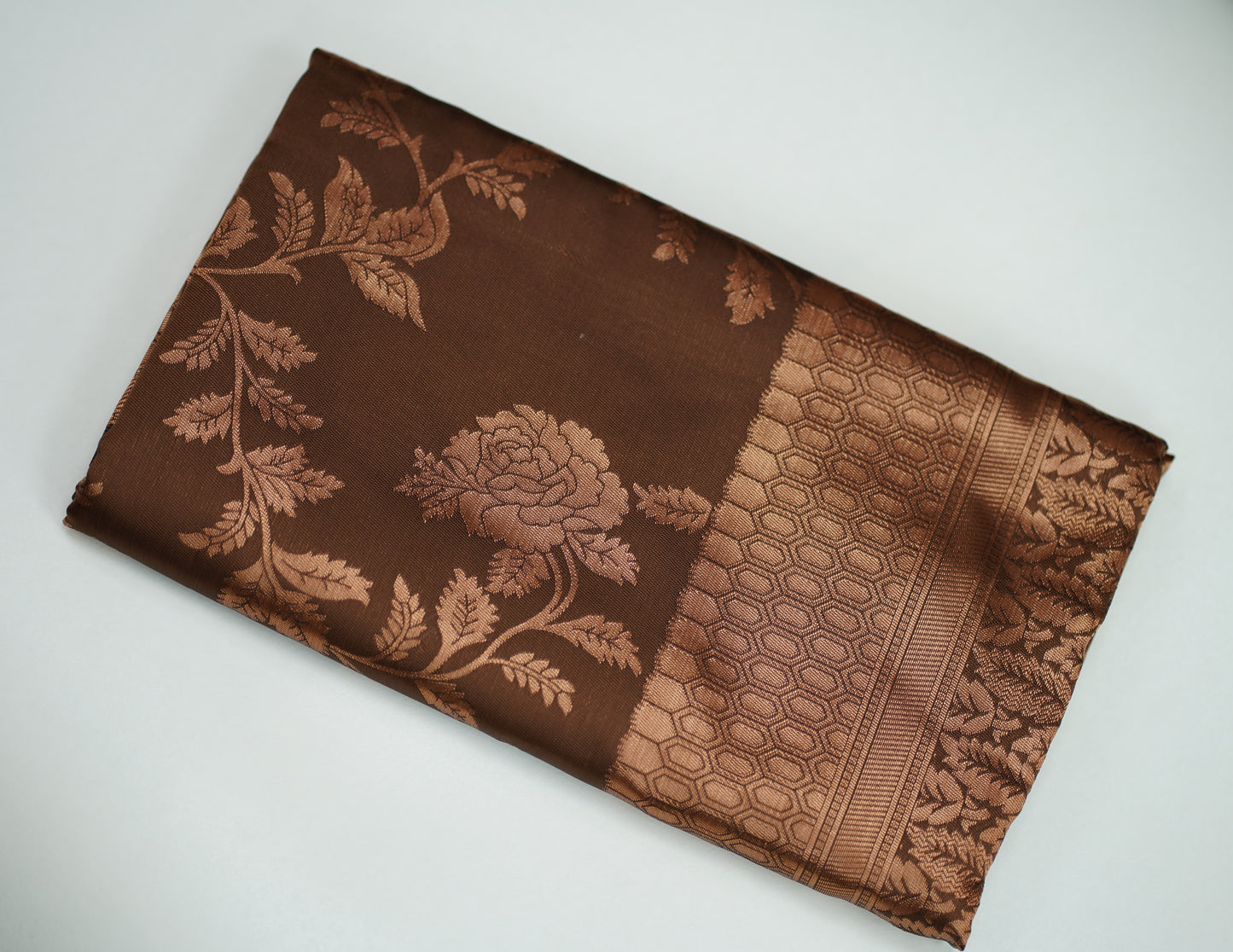 Brown & Copper Saree
