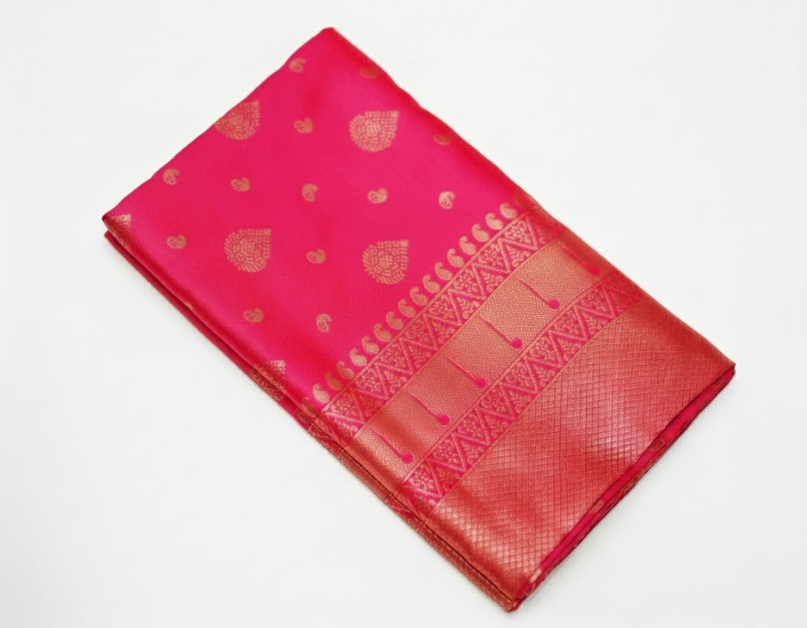 Bright Pink Saree