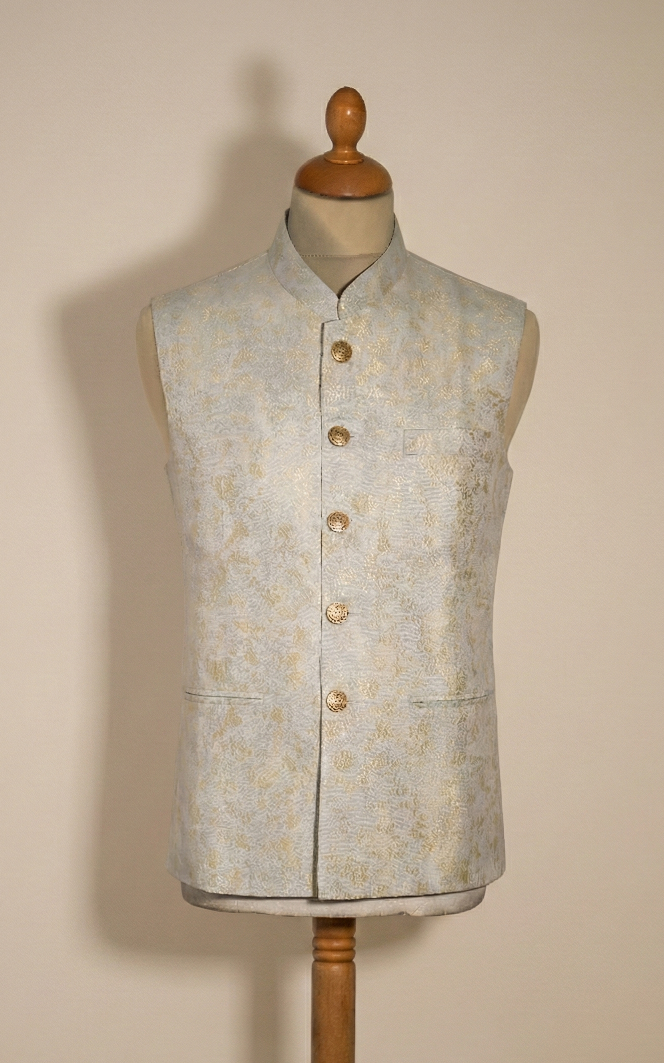 Pale Silver Nehru Jacket