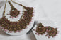 Rose & Green Pearl Necklace Set
