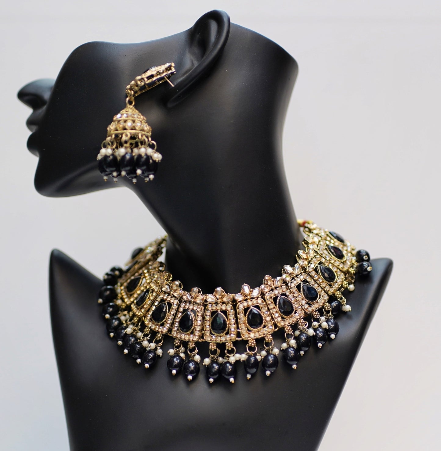 Gold & Black Necklace set