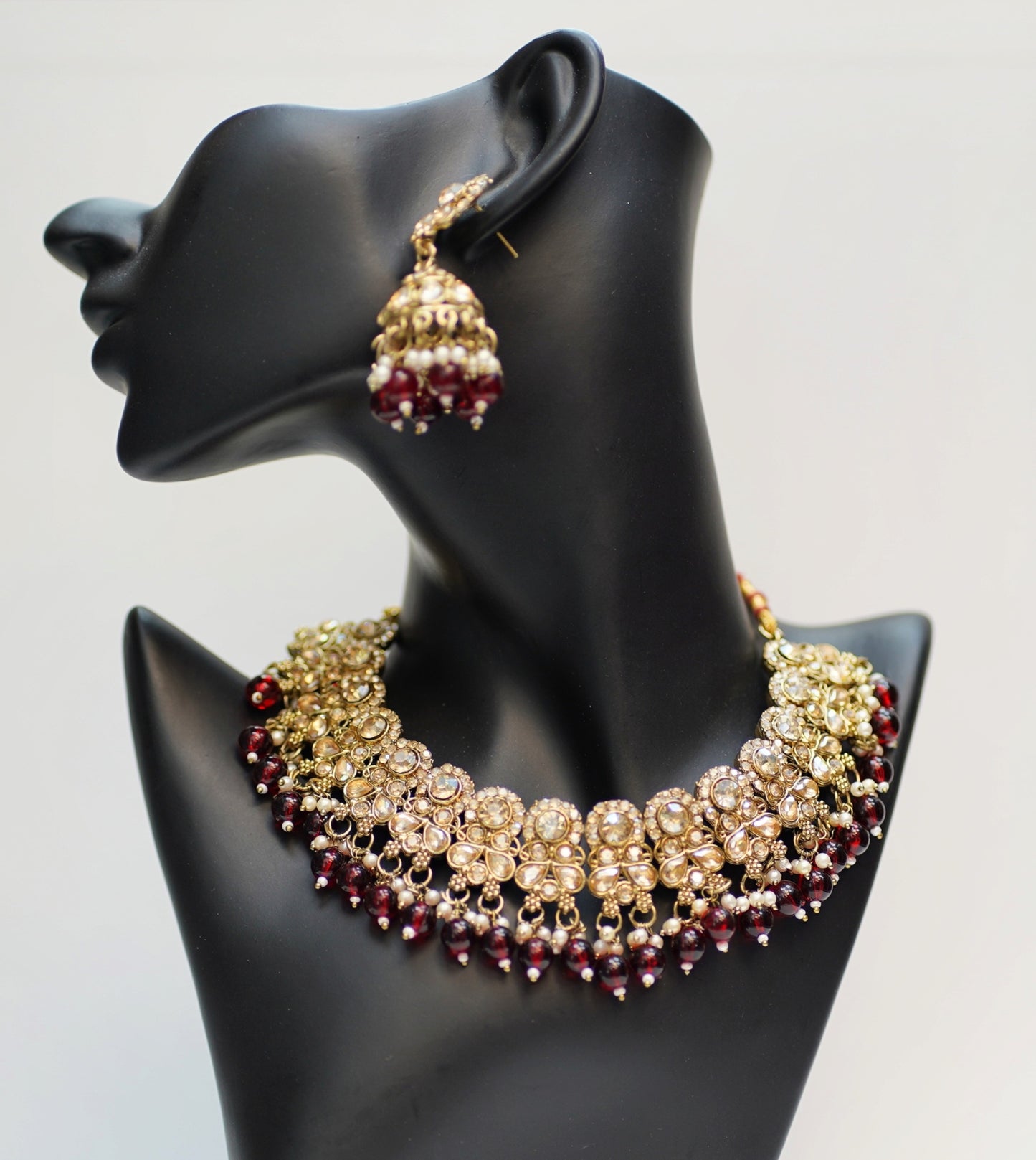 Gold & Red Necklace set