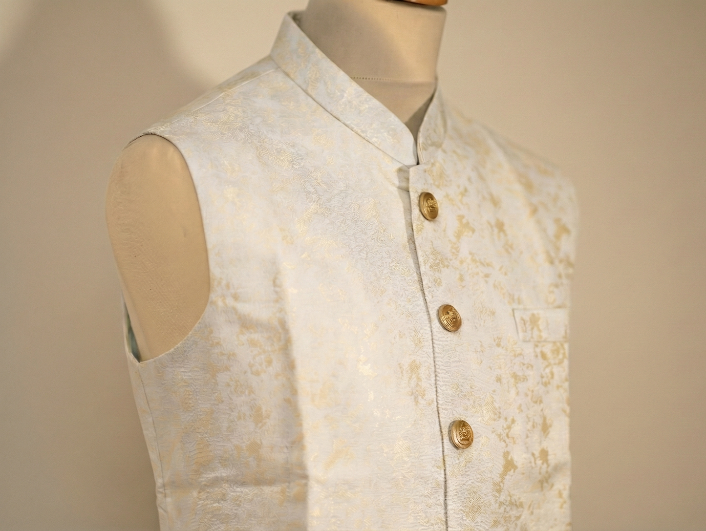 Pale Silver Nehru Jacket