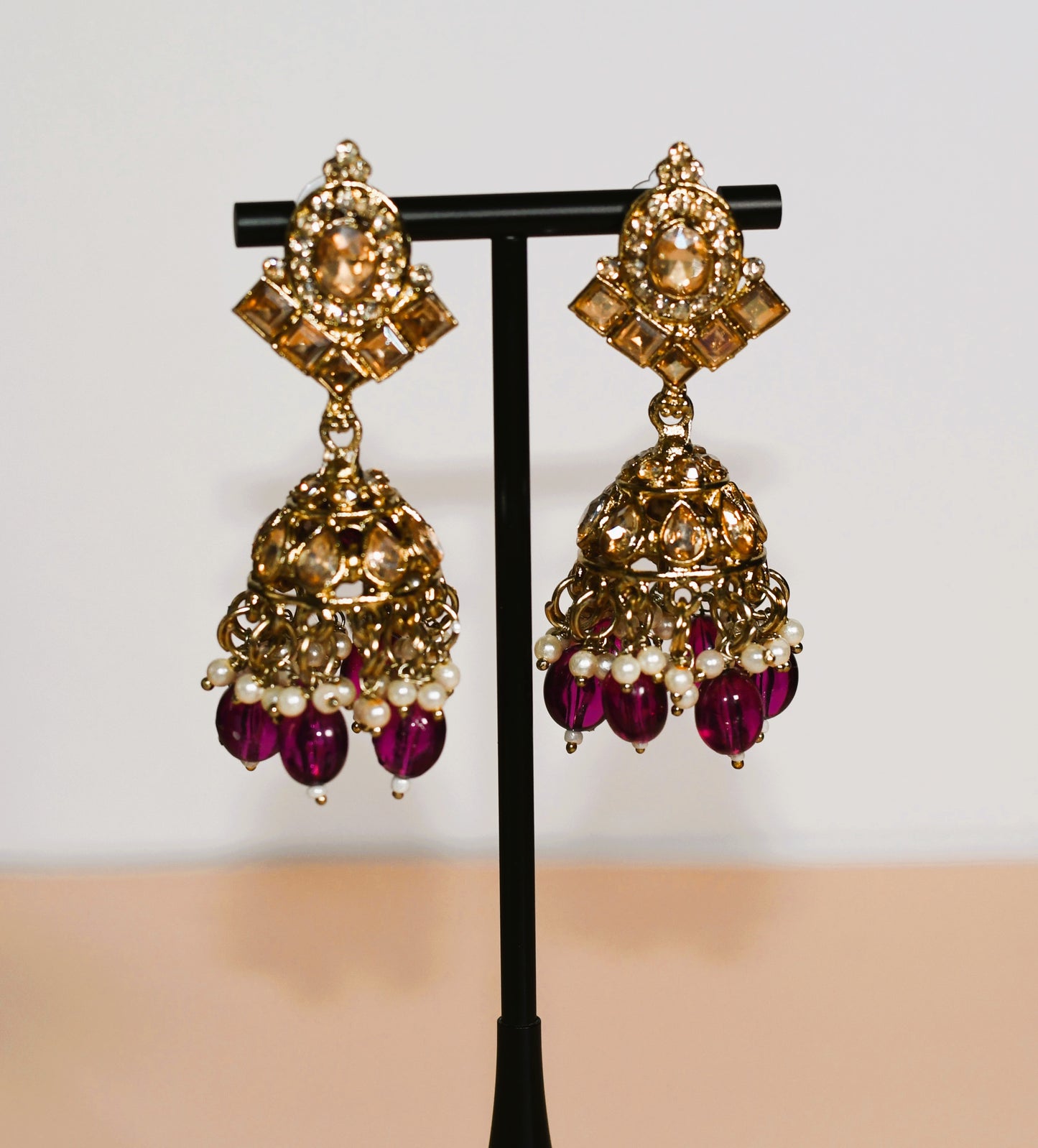Gold & Purple Necklace Set