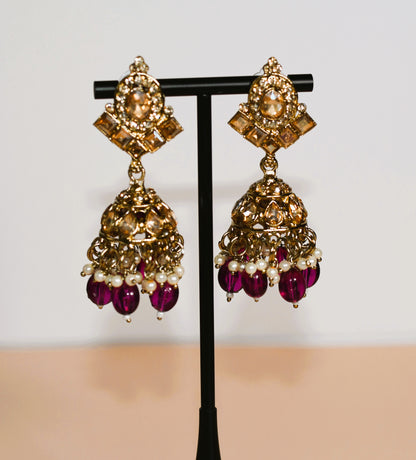 Gold & Purple Necklace Set
