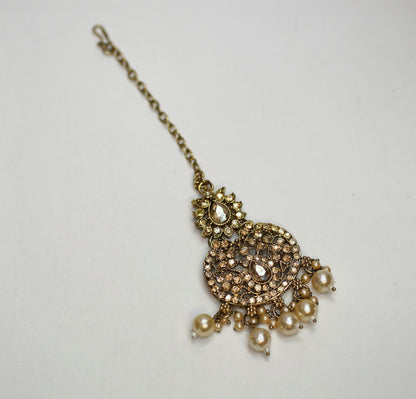 Gold & Pearl Necklace Set