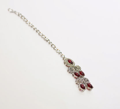 Redwine & Silver Moderrn Necklace Set