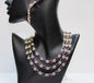 Redwine & Silver Moderrn Necklace Set