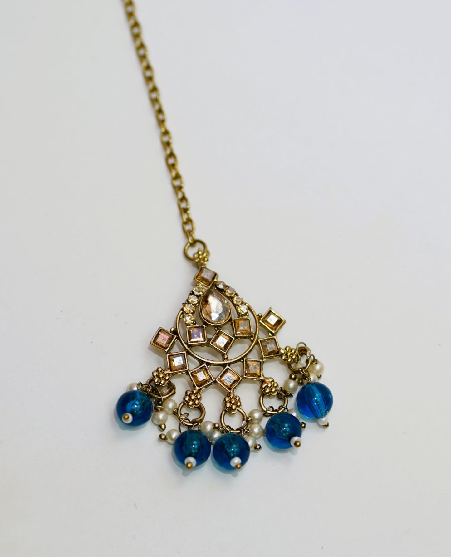 Gold & Blue Necklace Set