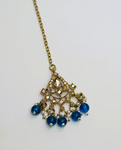 Gold & Blue Necklace Set