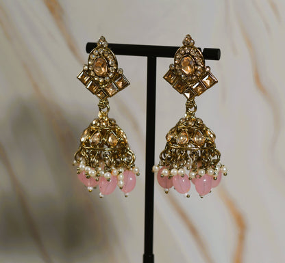 Sparkling Rose Gold Necklace Set