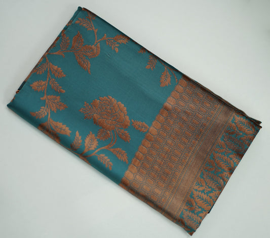 Stormcloud & Copper Saree