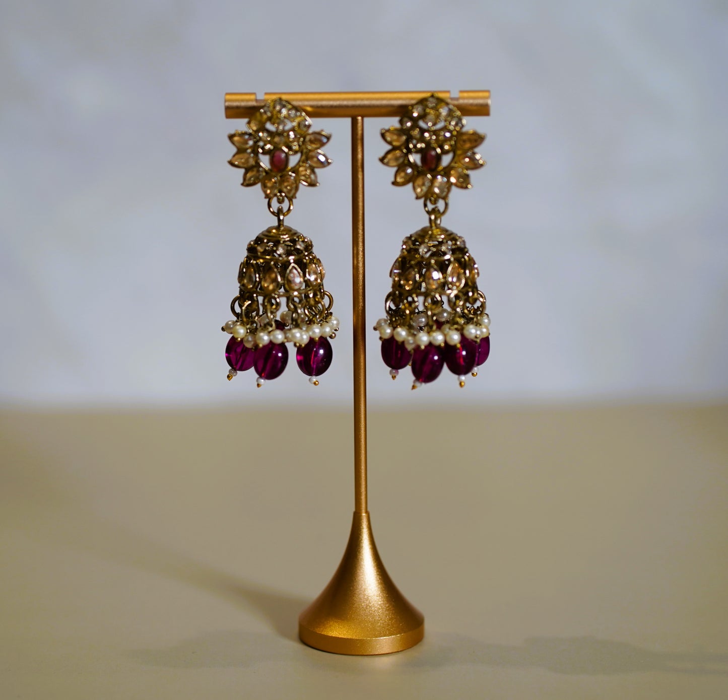 Purple & Gold Necklace Set