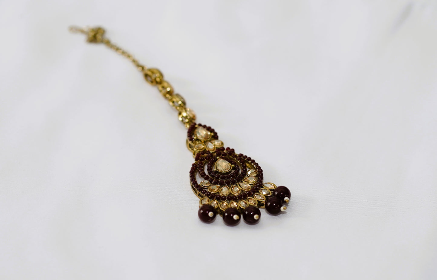 Marron & Gold Necklace Set