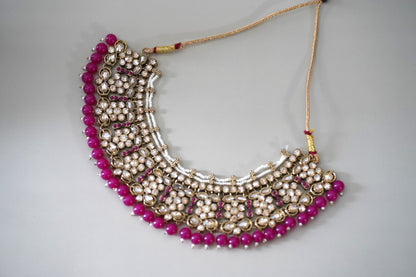 Pink & Pearl Necklace Set