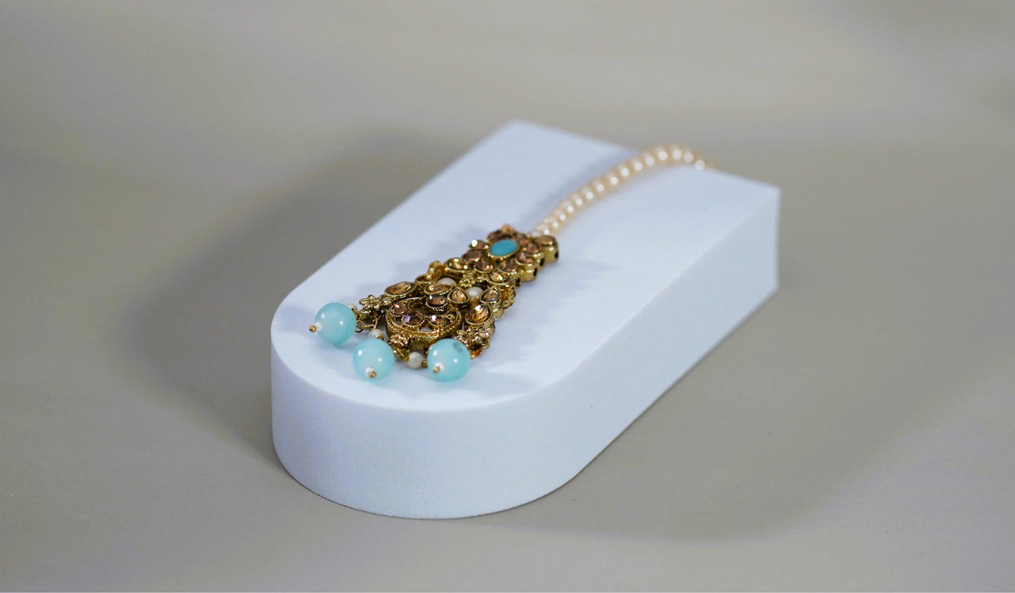Blue & Gold Necklace Set