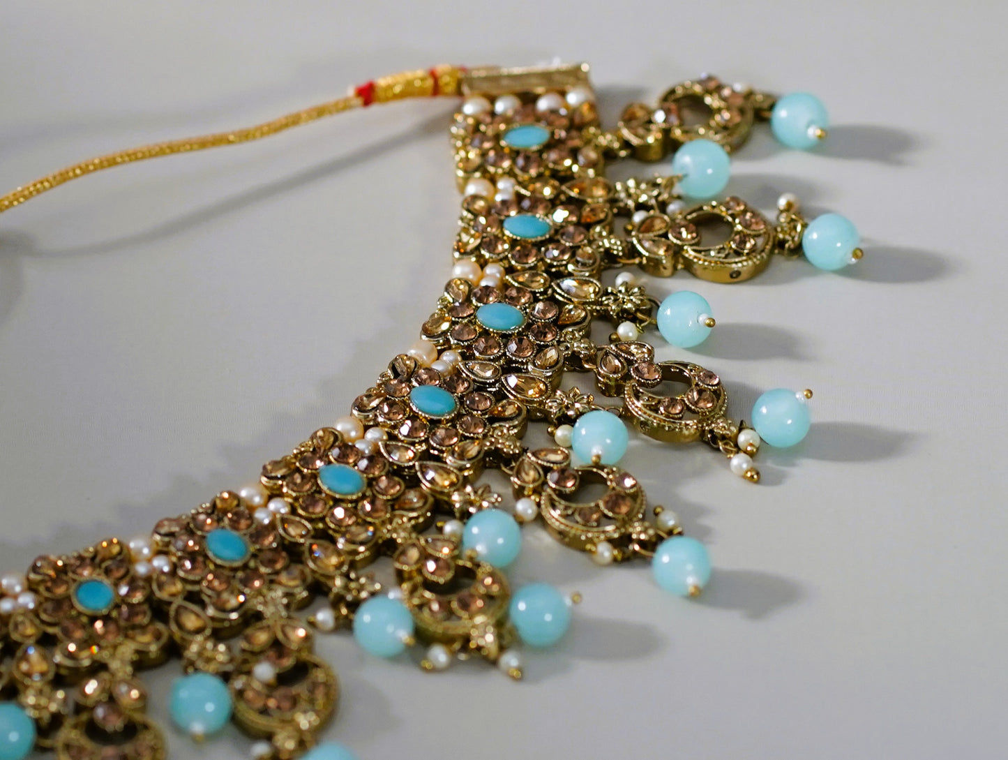 Blue & Gold Necklace Set