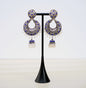 Silver & Blue Pearl Antique Earrings