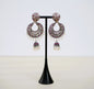 Silver & Purple Antique Earring