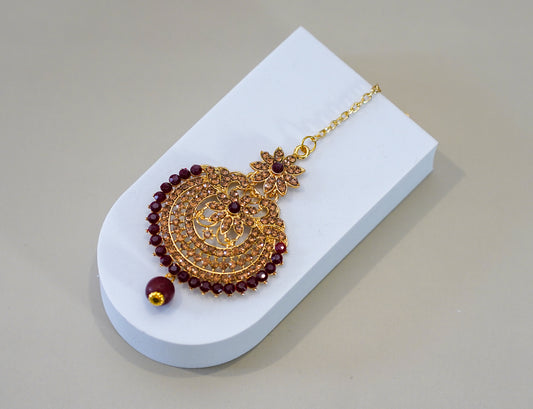 Gold & Marron Uchipattam