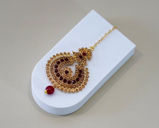 Gold & Marron Uchipattam
