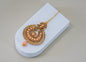 Gold & Peach with Stone Uchipattam