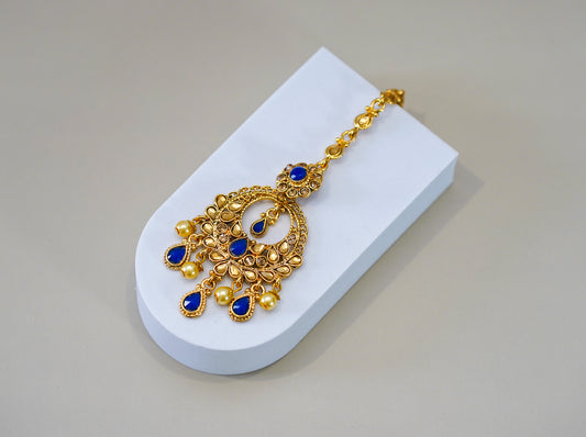 Gold & Blue Royal Uchipattam