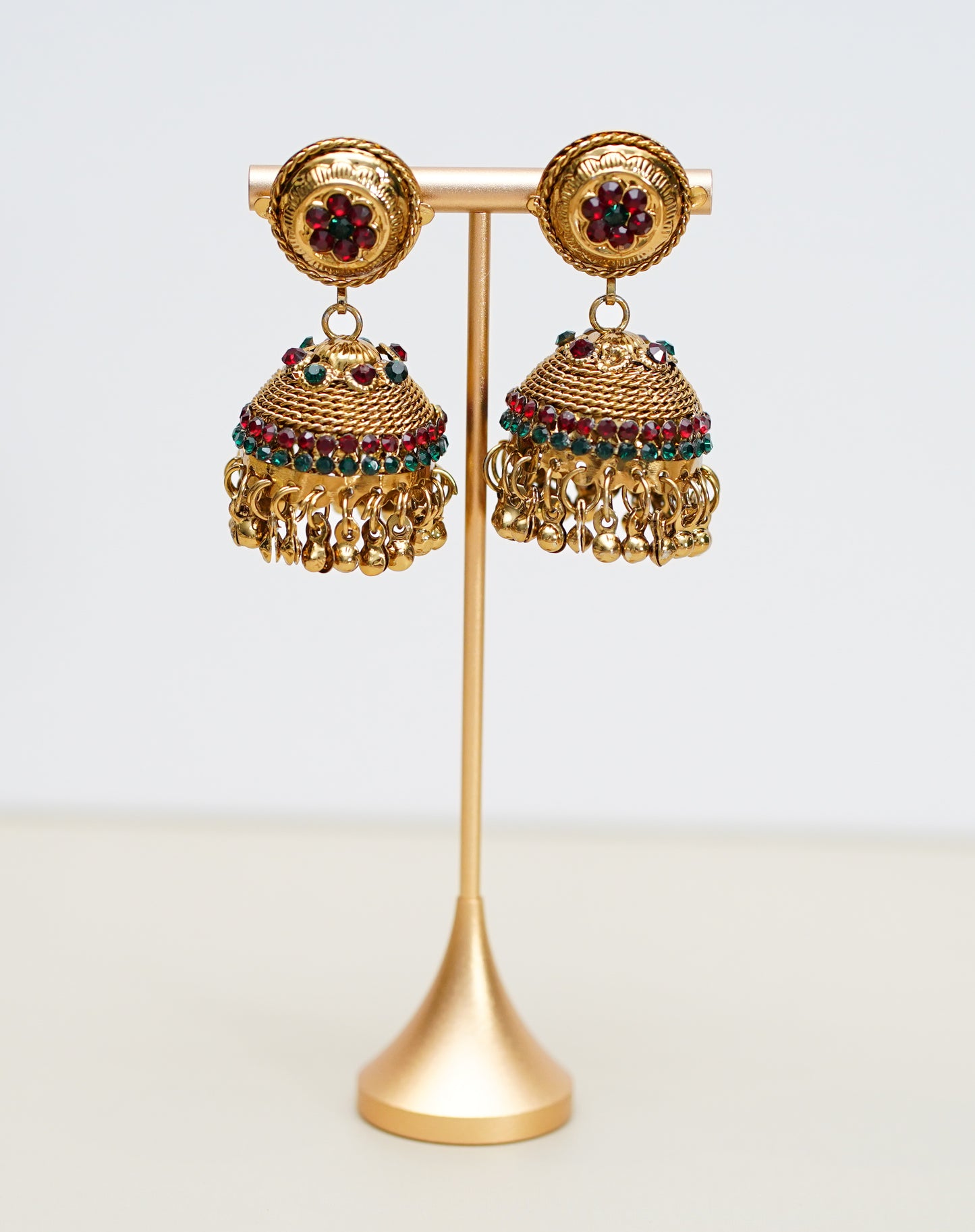 Gold with Red & Green Stones Jimikki