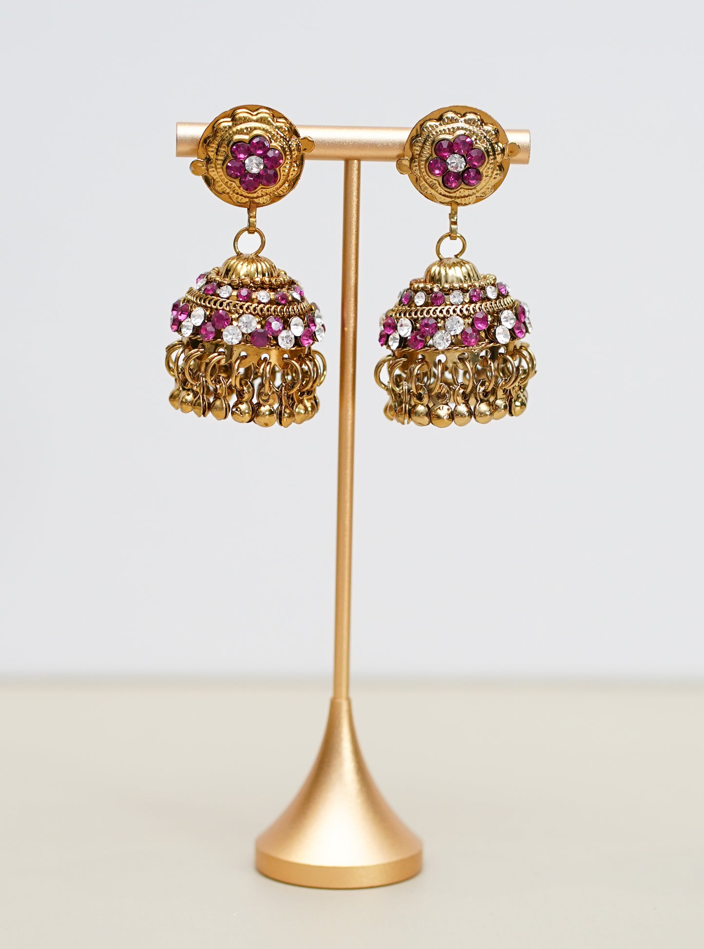 Gold with Purple & Silver Stone Jimikki