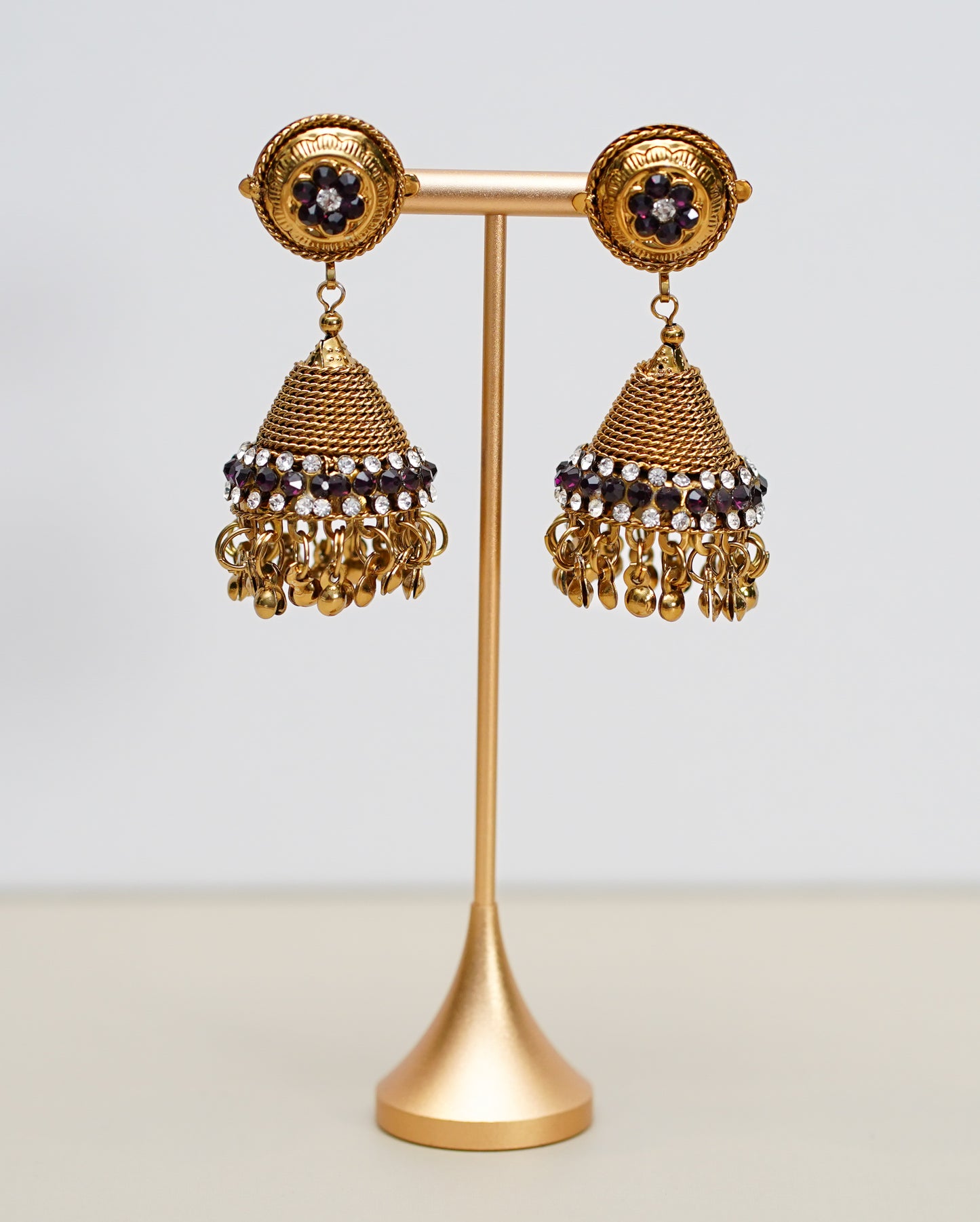 Gold with Black & Silver Stone Jimikki