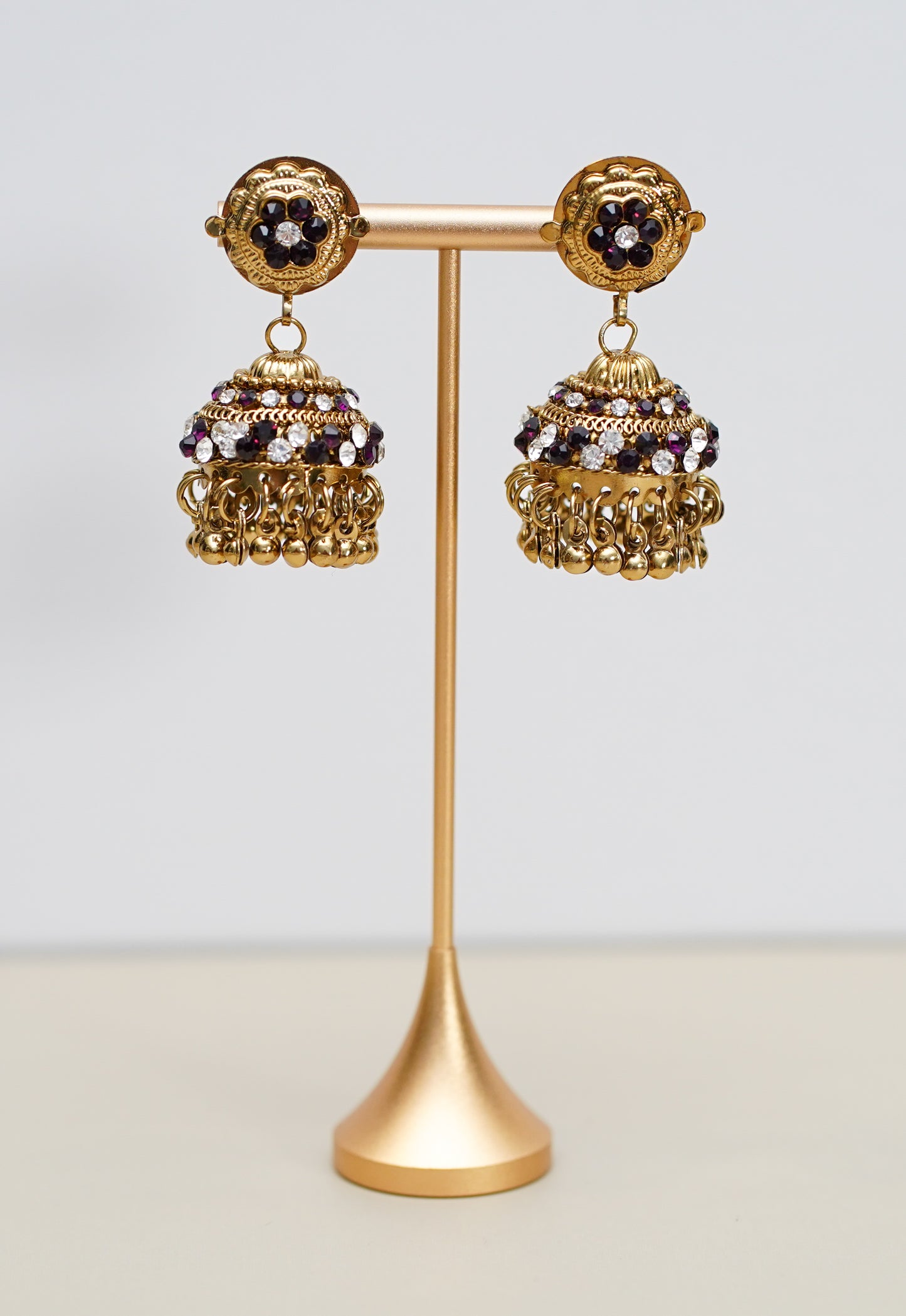 Gold with Black & Silver Stone Jimikki