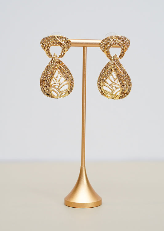 Gold Stone Earrings