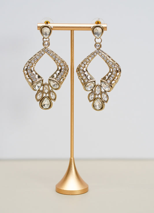 Gold & Stone Earrings