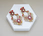 Silver & Red Stone Earrings