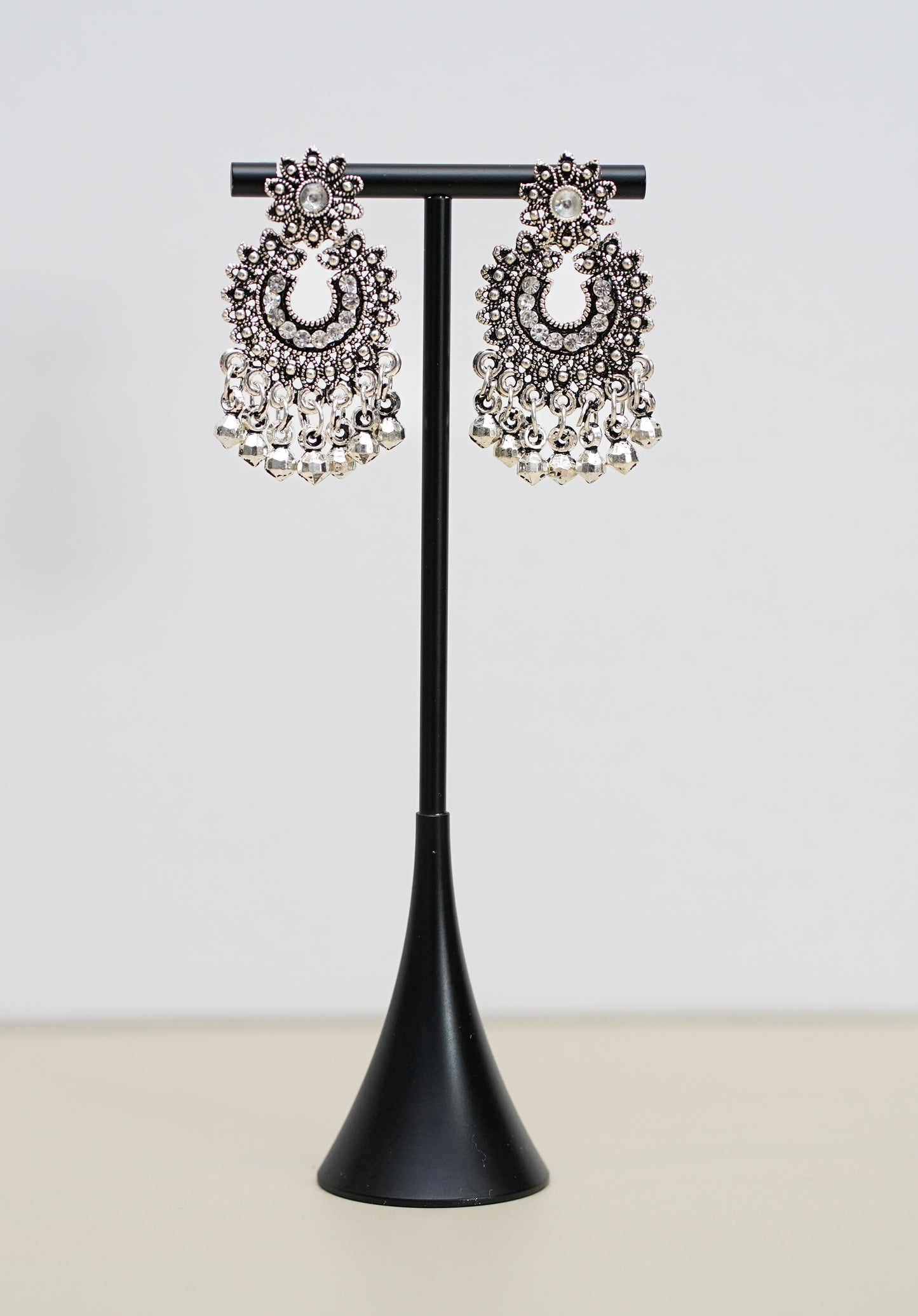 Silver & Black Earrings