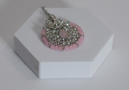 Silver & Pink Choker Set