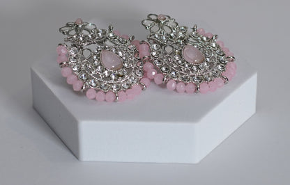 Silver & Pink Choker Set
