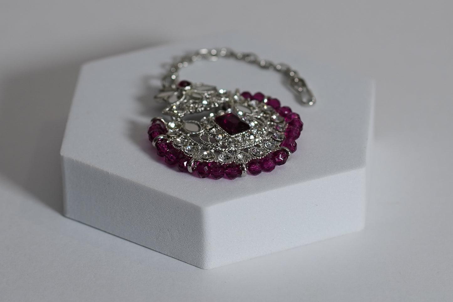 Silver & Purple Choker Set