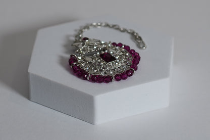 Silver & Purple Choker Set