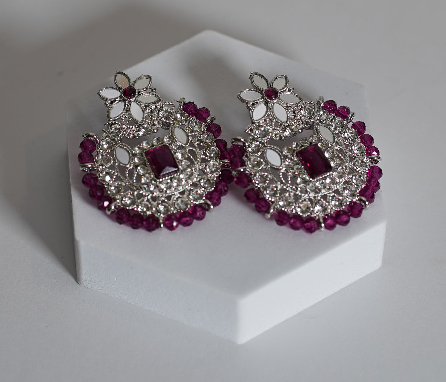 Silver & Purple Choker Set