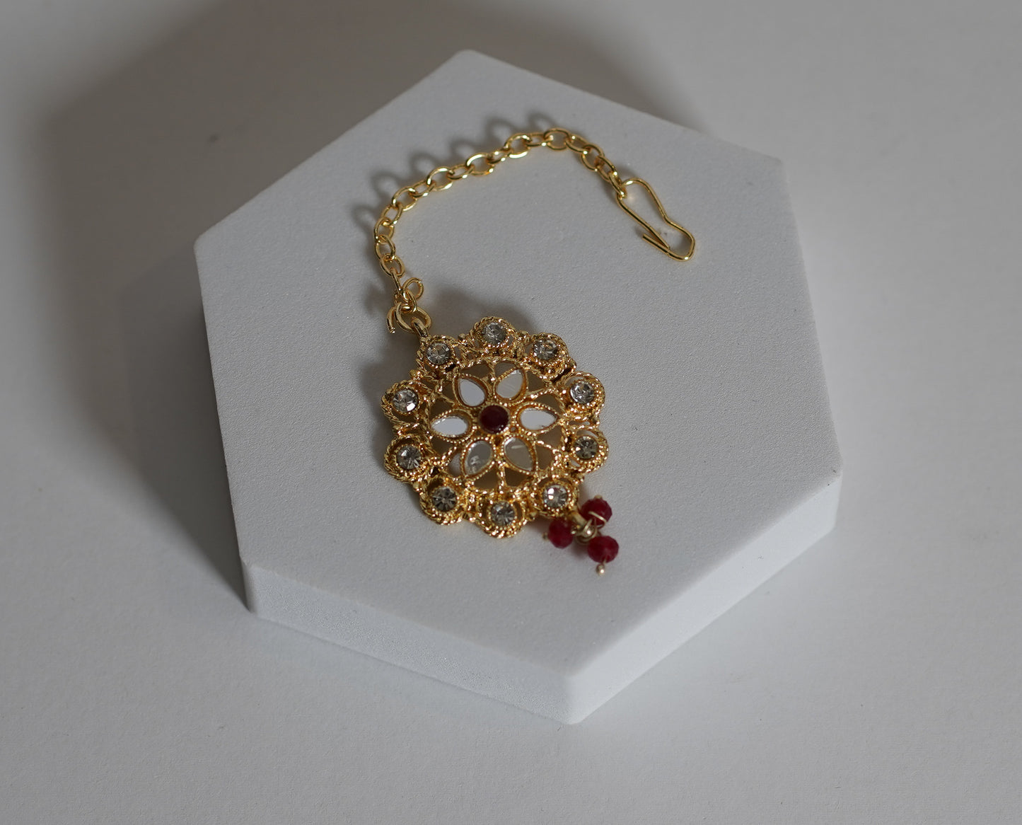 Gold & Red Choker Set