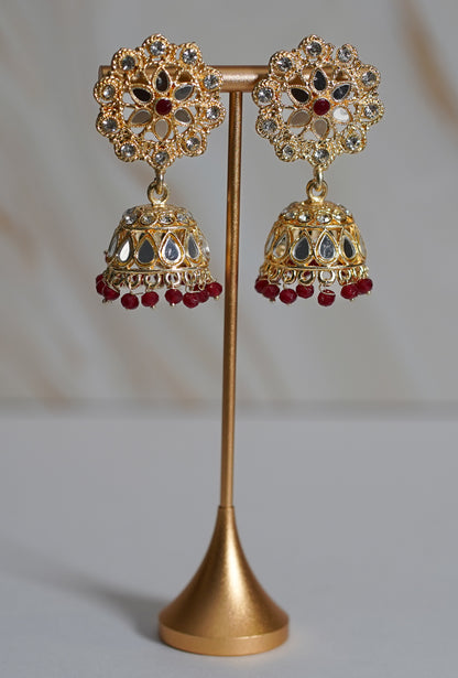 Gold & Red Choker Set